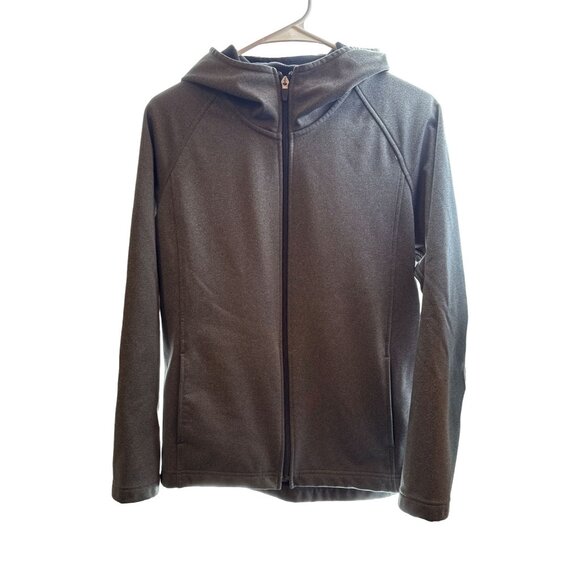 Womens Size S Lightweight Gray Full-Zip Hooded Jacket With Pockets - Picture 2 of 5